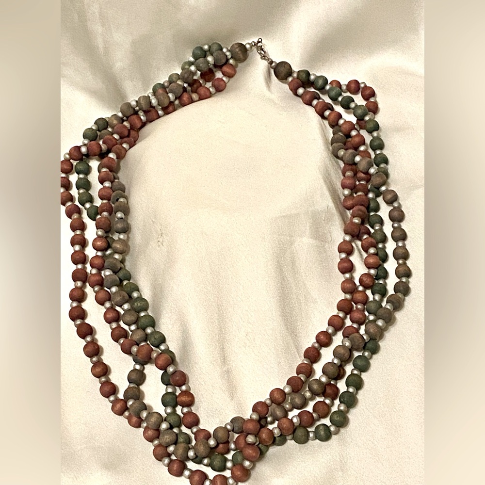 Vintage wooden necklace